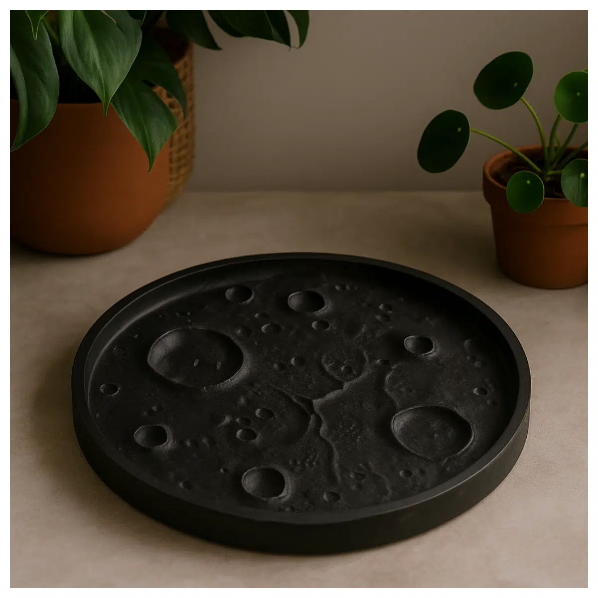 Lunar Surface Tray Space Decor Tabletop Ornament Cosmic Home Decoration Space Theme Gift Idea