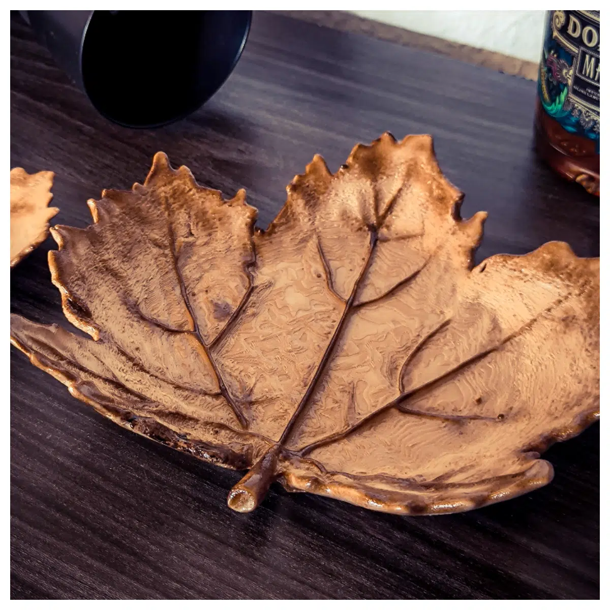 Autumn Leaf Platter Wooden Decorative Dish Flat Tray Creative Home Decor Accent Gift Idea