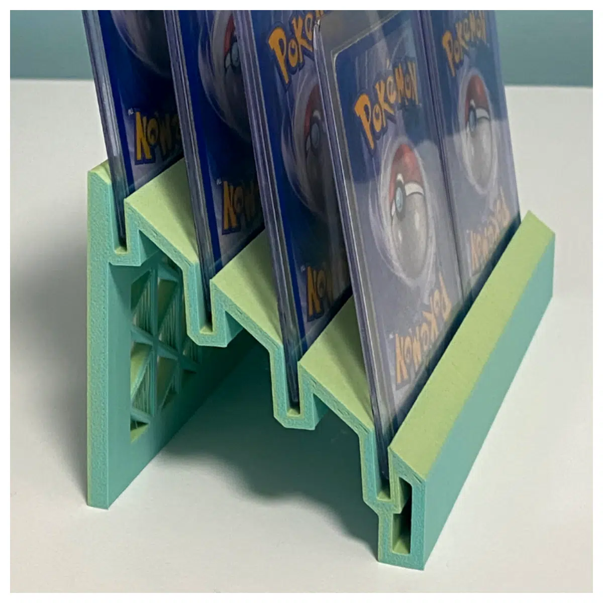 Step Card Stand with Hard Case Game Collection Display Holder Card Support Card Storage Essential for Card Collectors