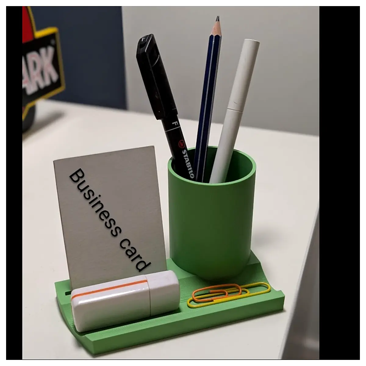 Office Pen Holder Business Card Case Organizer Desk Storage Portable Stationery Supplies Bulk Buy