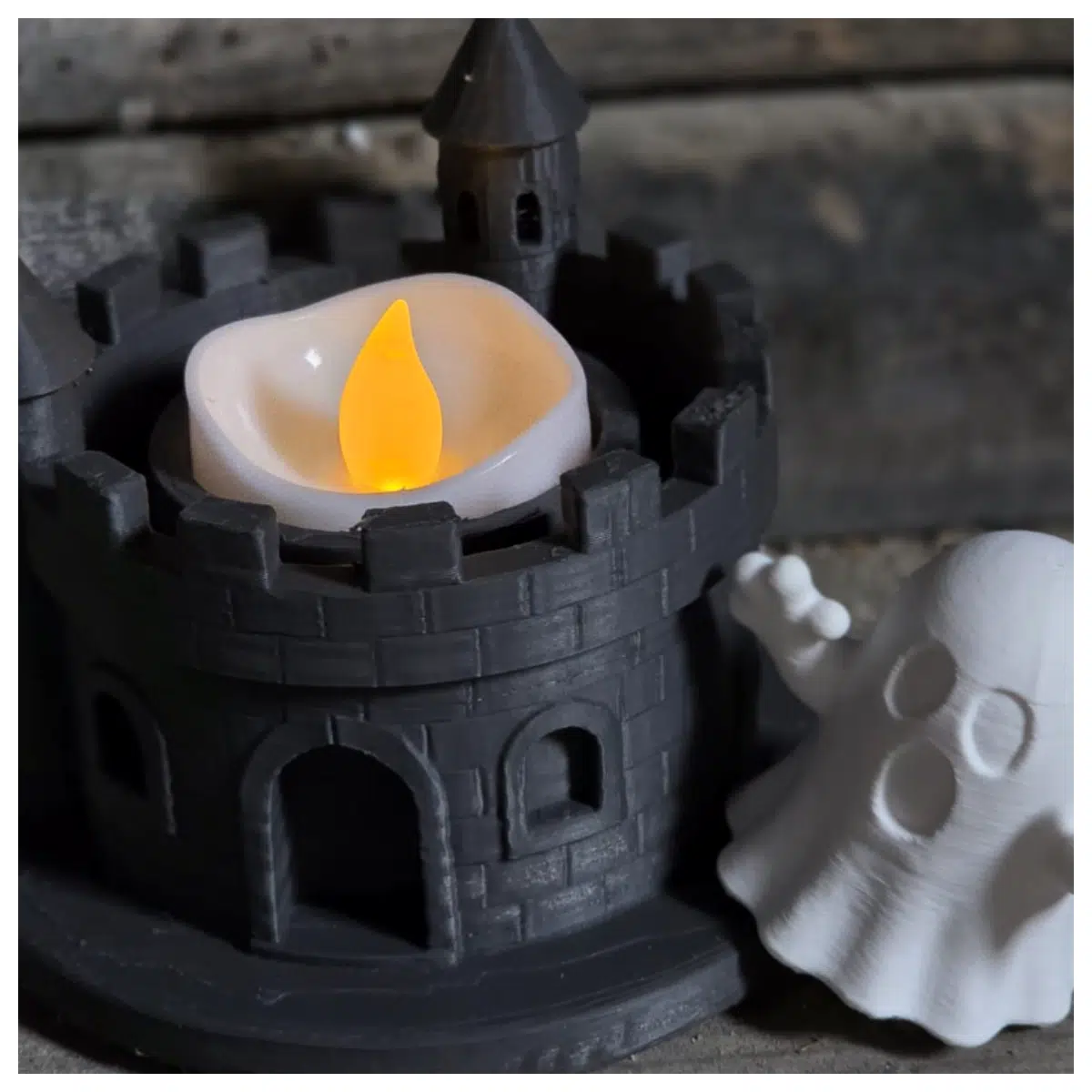 Halloween Castle Candlestick Festive Decoration Candy Table Castle Shape Creative Gift