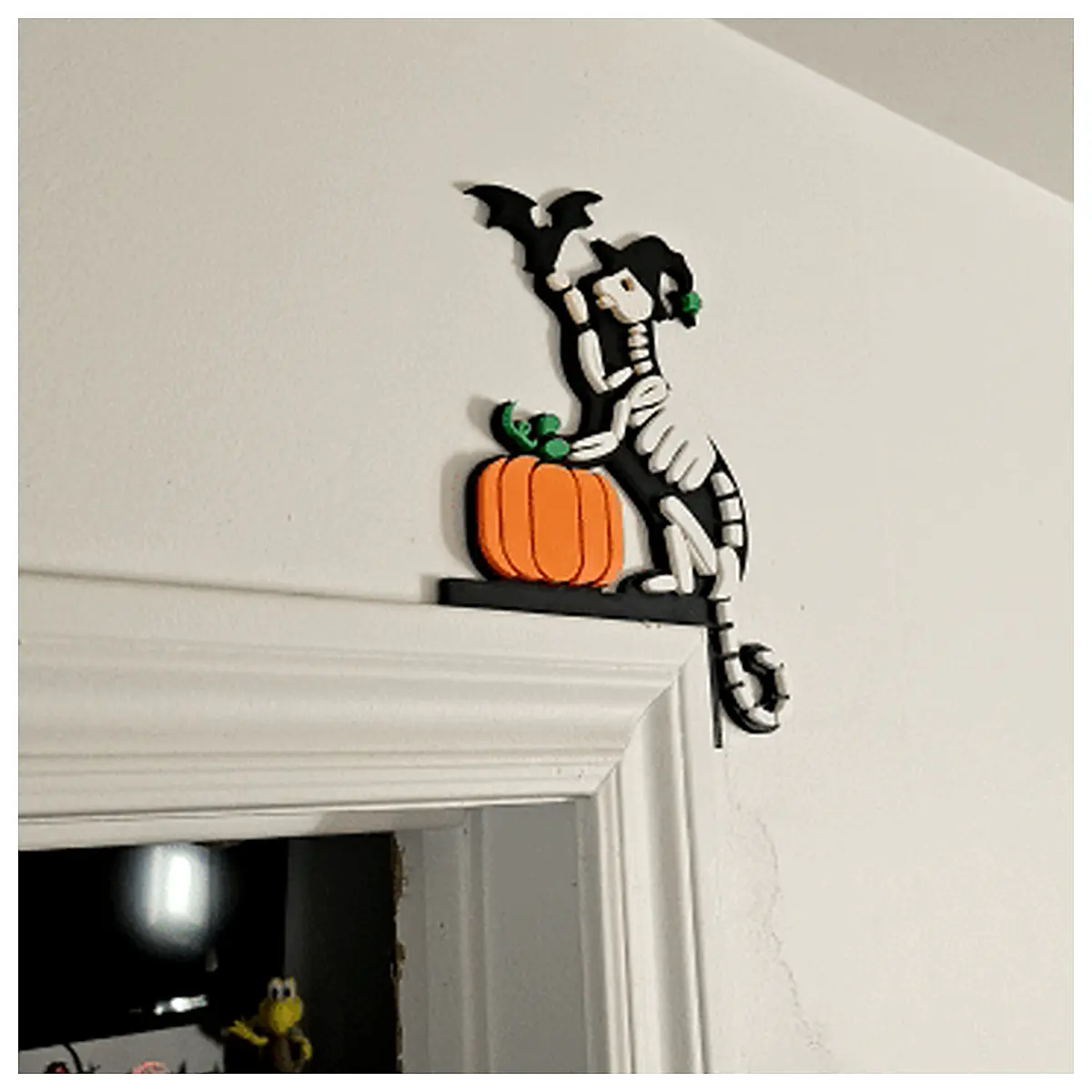 Ghost Halloween Skeleton Cat Door Decoration Festive Decor Spooky Ghost Toy Halloween Props