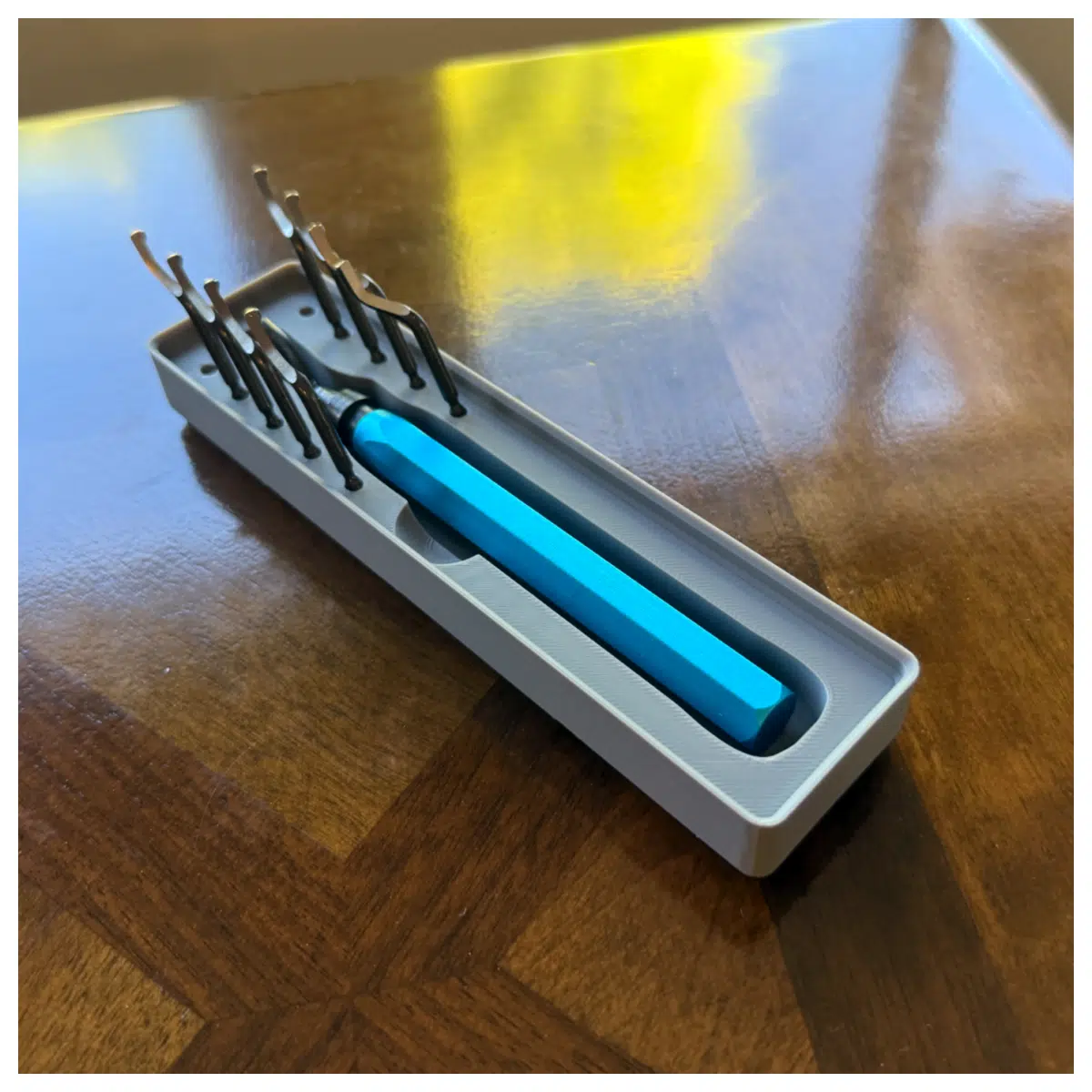 Gridfinity De burr Tool Holder Organization Accessories Desk Storage Tool Removal Support Part Storage