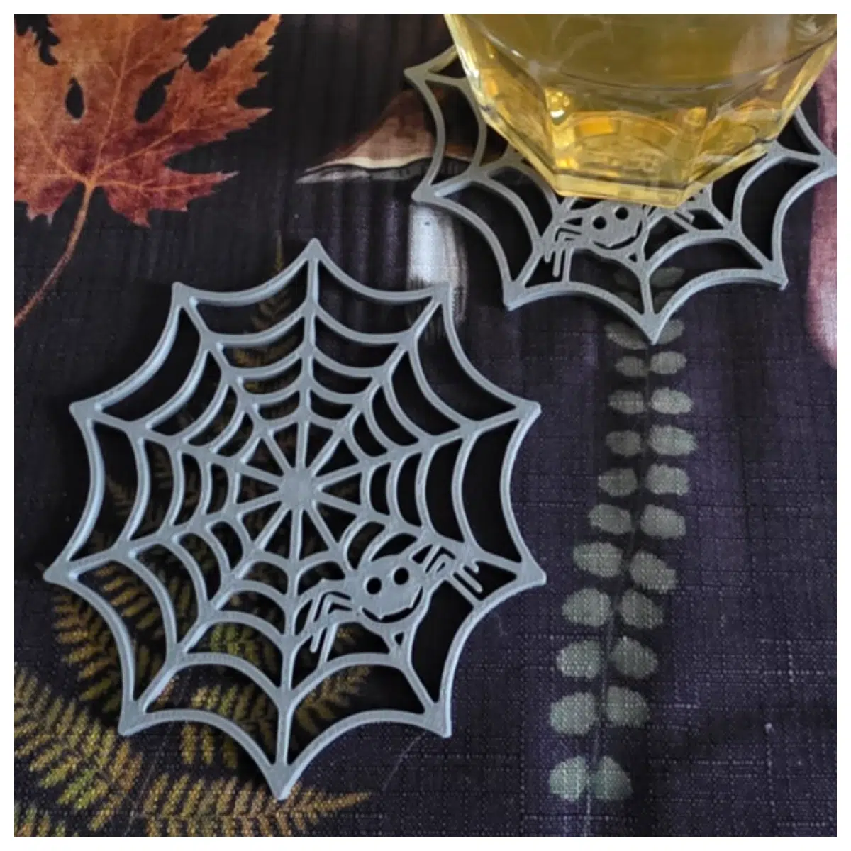 Spiderweb Coasters Anti Slip Non Slip Drink Mats Table Decor Car Accessories Spiderweb Coasters