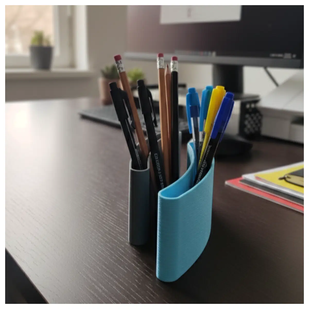 Round Cylinder Pencil Holder Desktop Organizer Office Supplies Pen Case Bracket Shape Creative Pen Stand Pencil Holder Accessories