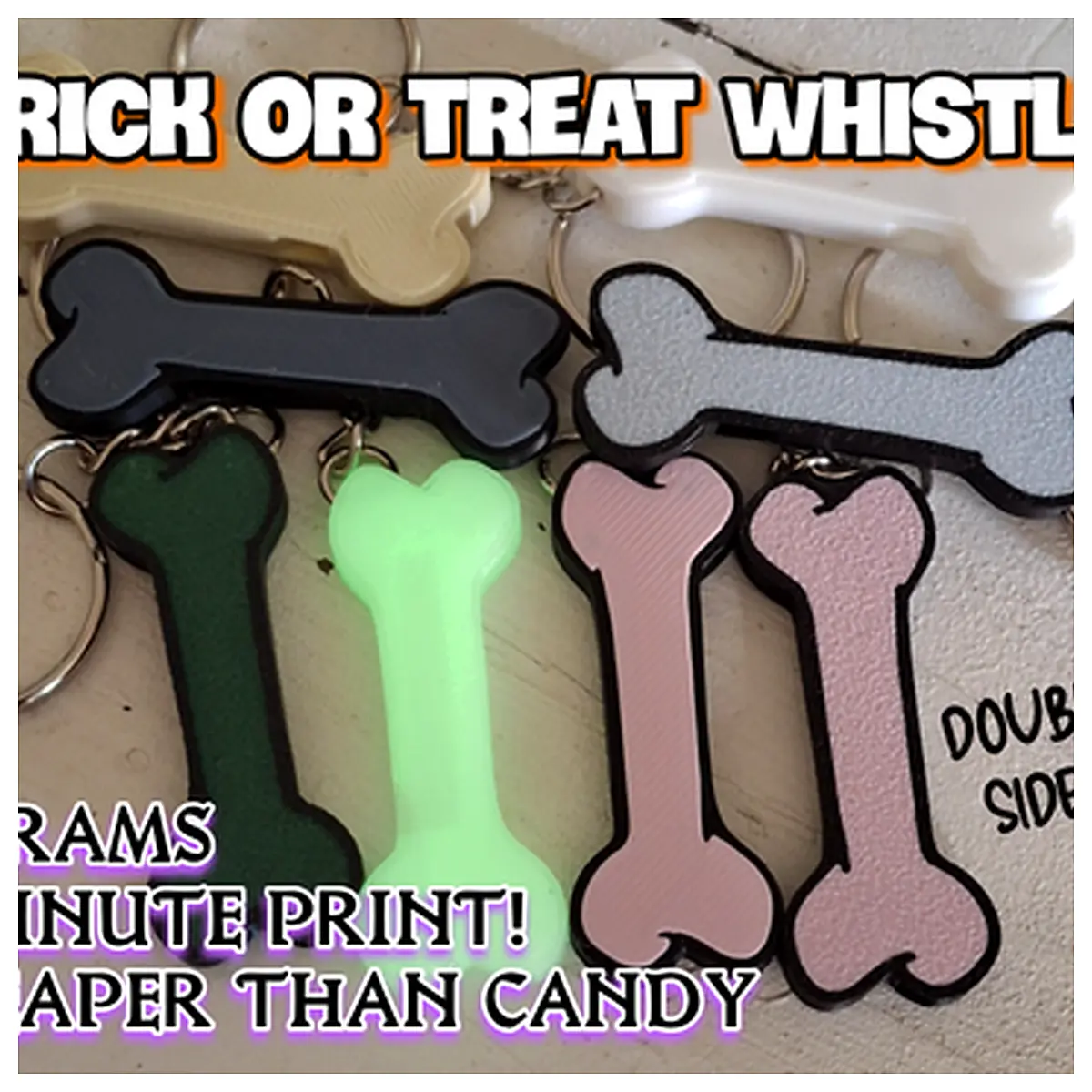 Halloween Skeleton Keychain Trick or Treat Decor Funny Gift Candy Bag Accessory Skeleton Key