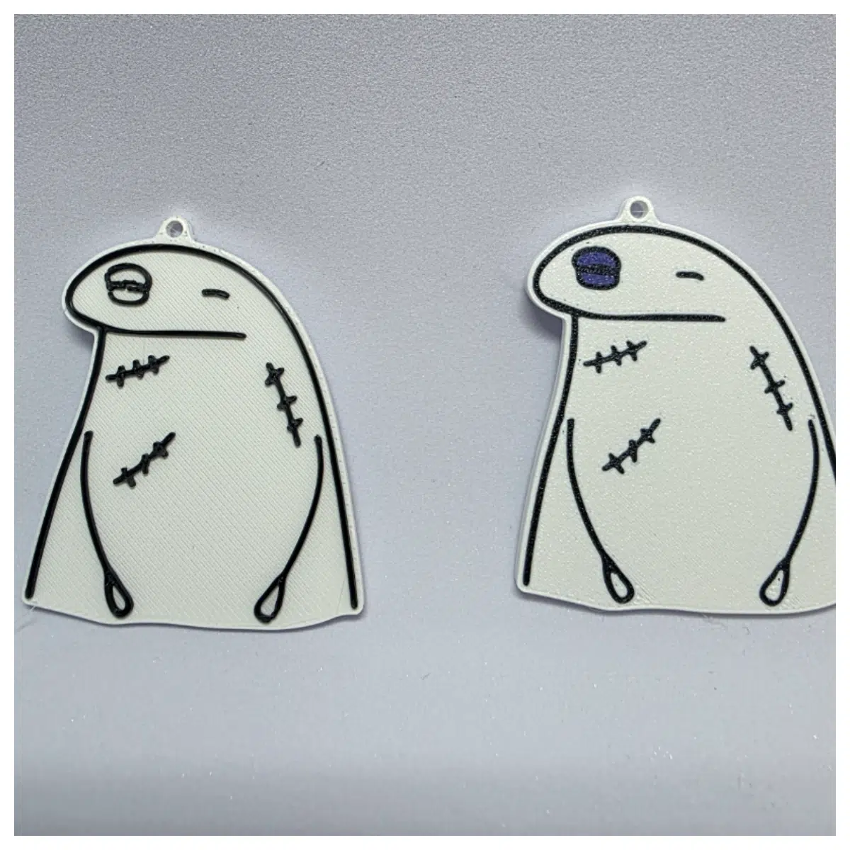 Flork KO Keychain Creative Charm Car Bag Phone Decoration Accessory Keyring Memorial Gift