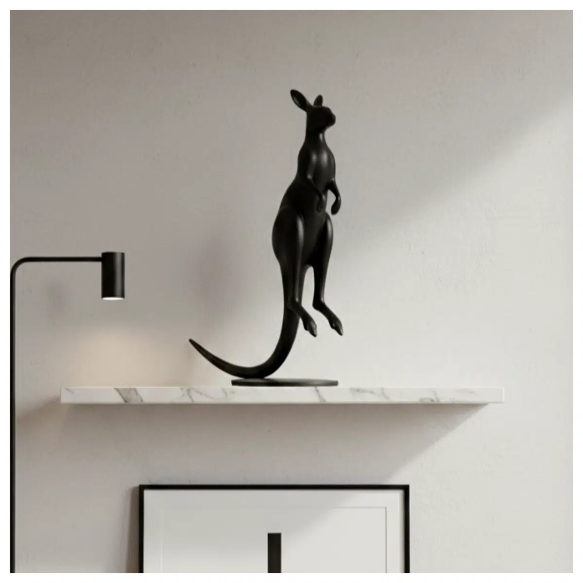 Streamlined Sculpture Minimalist Figurine Decor Modern Home Art Small Animal Statue Living Room Accent