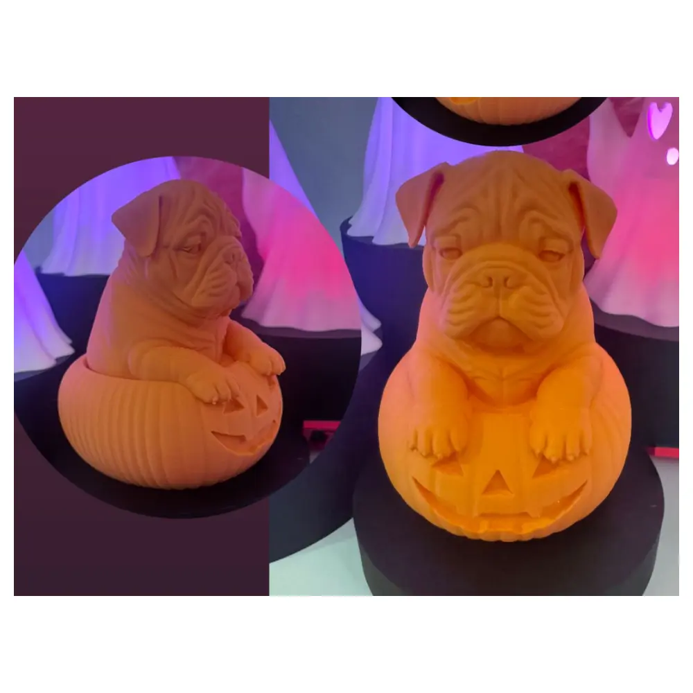 Halloween British Bulldog Figurine Festive Decoration Pet Toy Creative Display Decoration