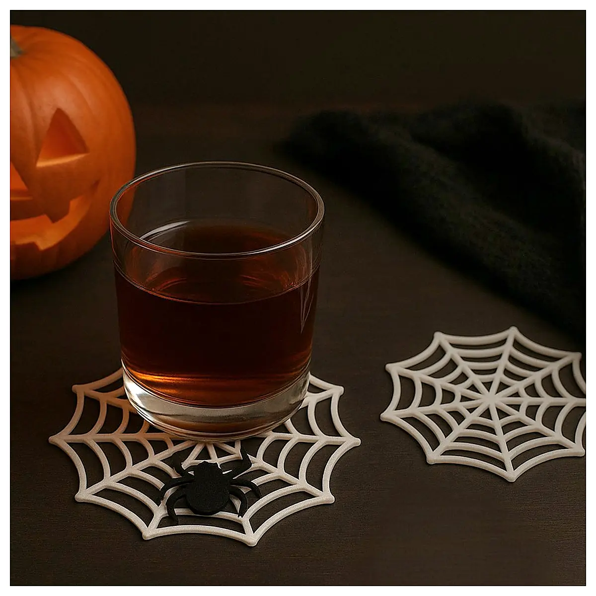 Spiderweb Coasters Creative Decoration Desk Ornament Spider Theme Gift Spider Decor