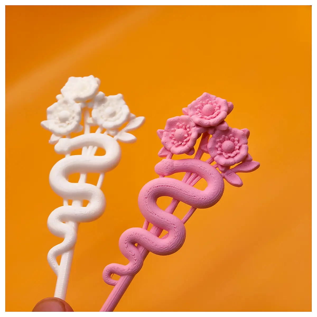 Small Snake Peony Hair Comb Snake Year Hair Clip Hairpin Hair Accessories Snake Shaped Peony Gift Festive Jewelry