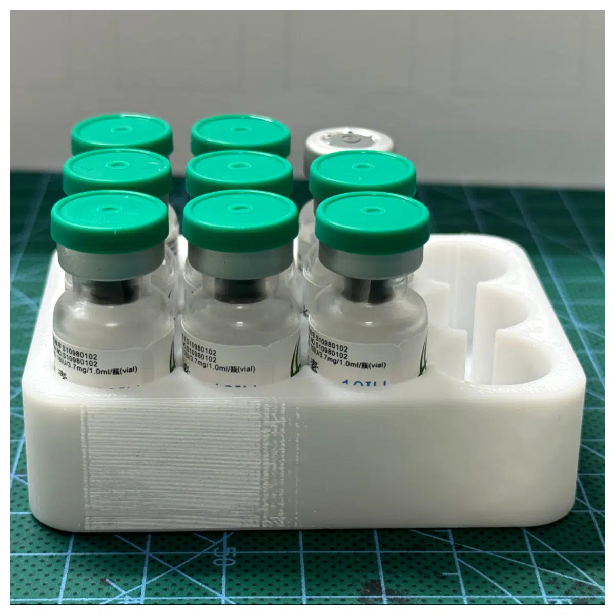Syringe Vial Organizer Bottle Storage Box 34 Compartments Medication Container Storage Solutions