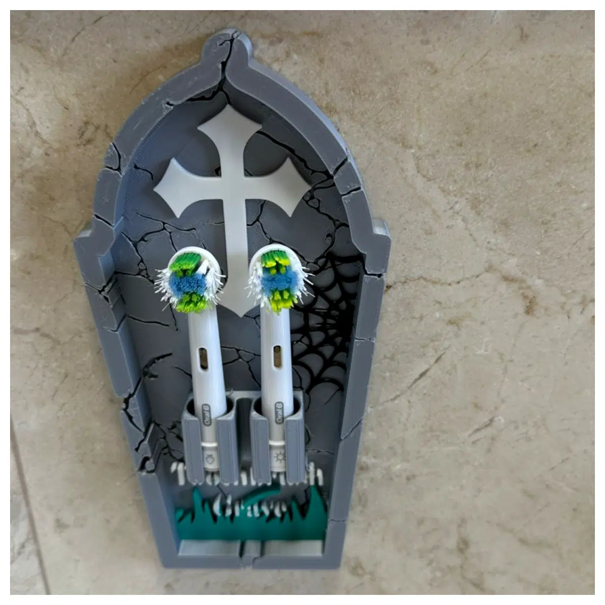Grave Toothbrush Holder Grave Toothbrush Storage Cemetery Supplies Grave Decoration Burial Accessories Cemetery Cleaning Toothbrush Holders