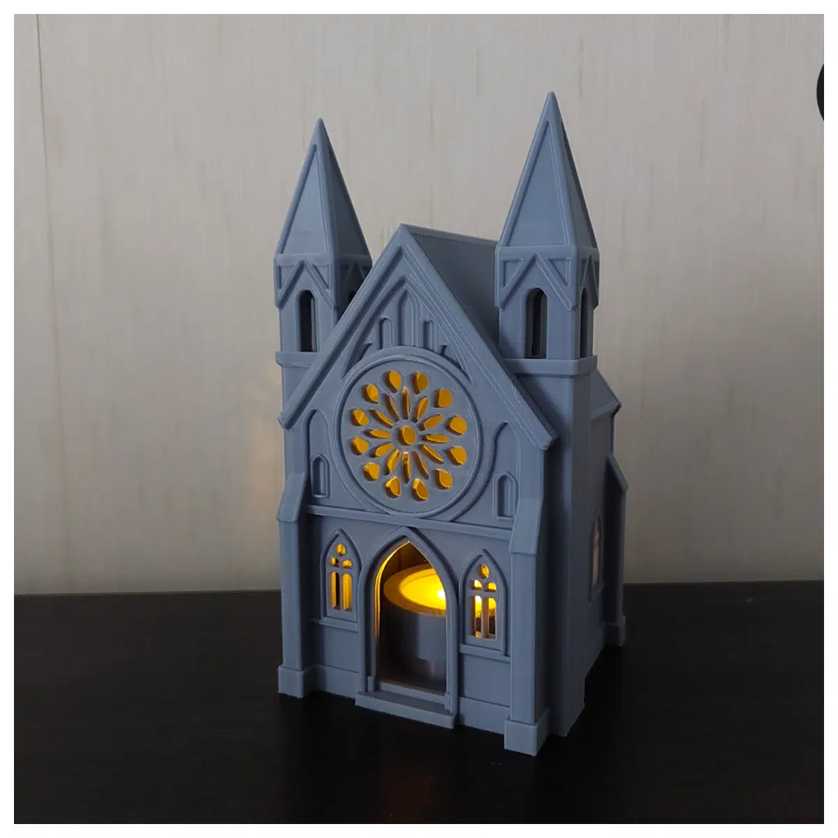 Cathedral Style Tea Holder Gothic Home Decor Candle Stand Ornament Religious Atmosphere Lighting