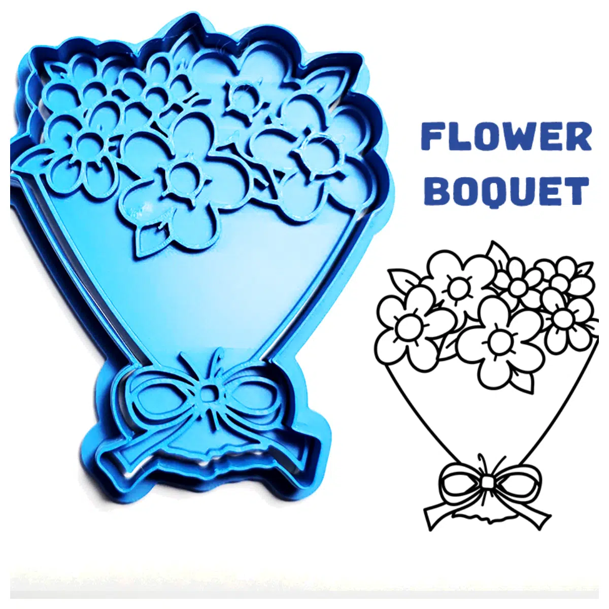 Bouquet Cookie Stamp DIY Cookie Molds Cookie Decoration Flower Cookie Making Baking Tools Creative Cookie Stamps