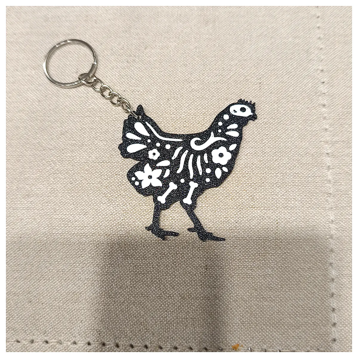 Halloween Skeleton Chicken Keychain Festive Decor Hanging Ornament Ghost Toy Halloween Gift