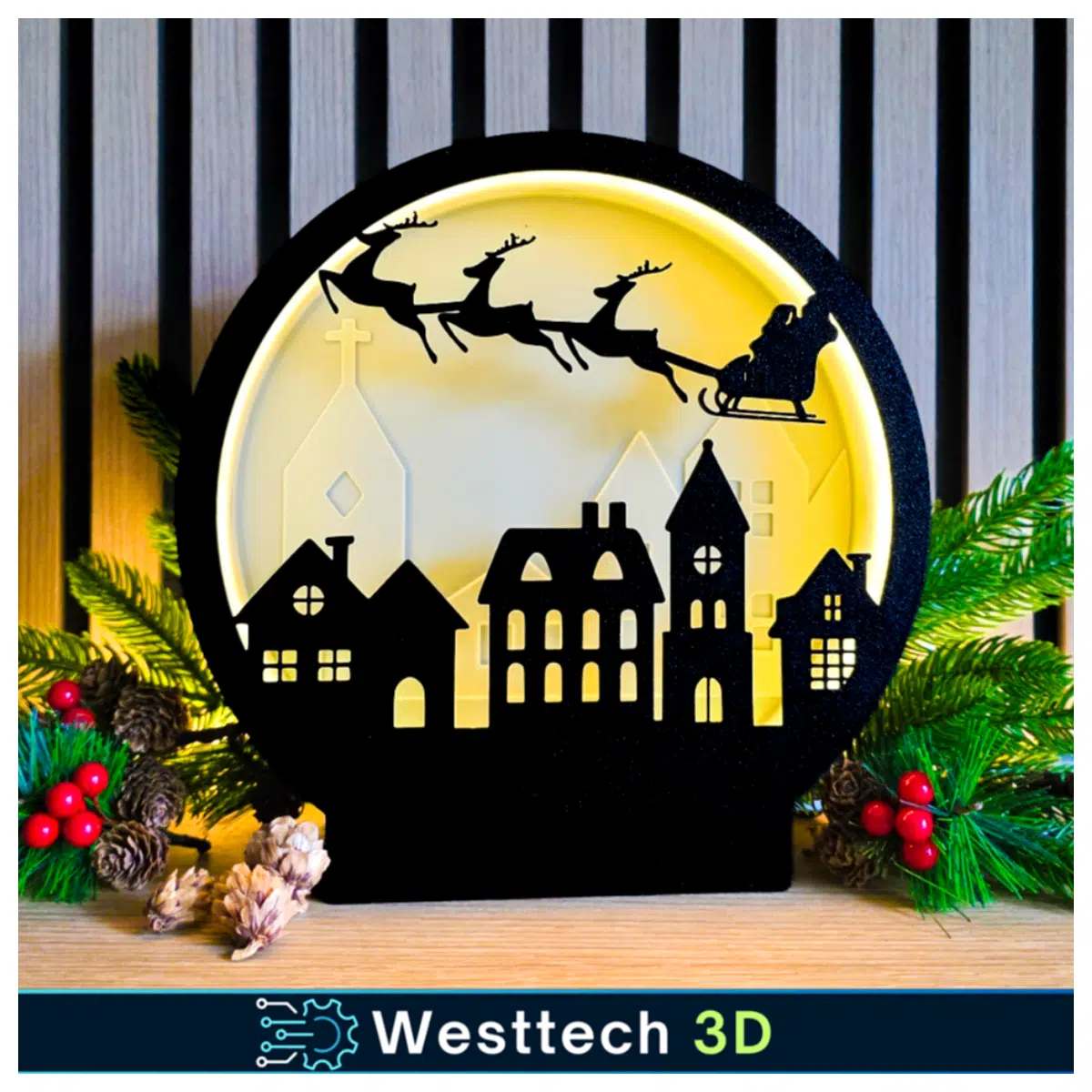 Santa Claus Theme String Lights Festive Atmosphere Lighting Christmas Decoration Holiday Lights Christmas Decor