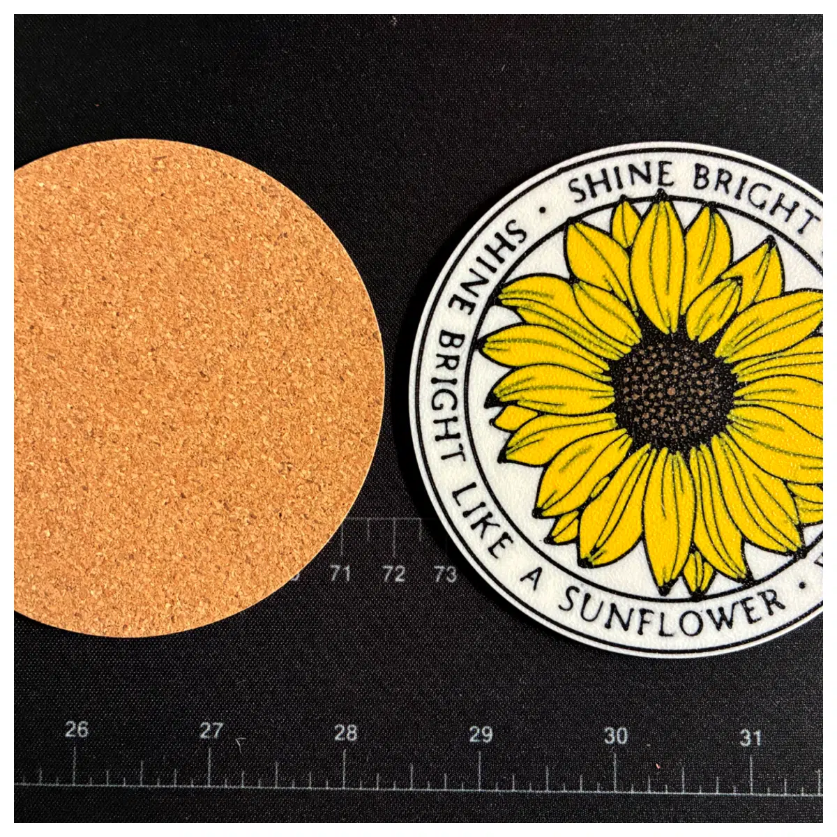 Sunflower Coasters Sun Flower Mats Table Decor Creative Gifts For Friends Home Living