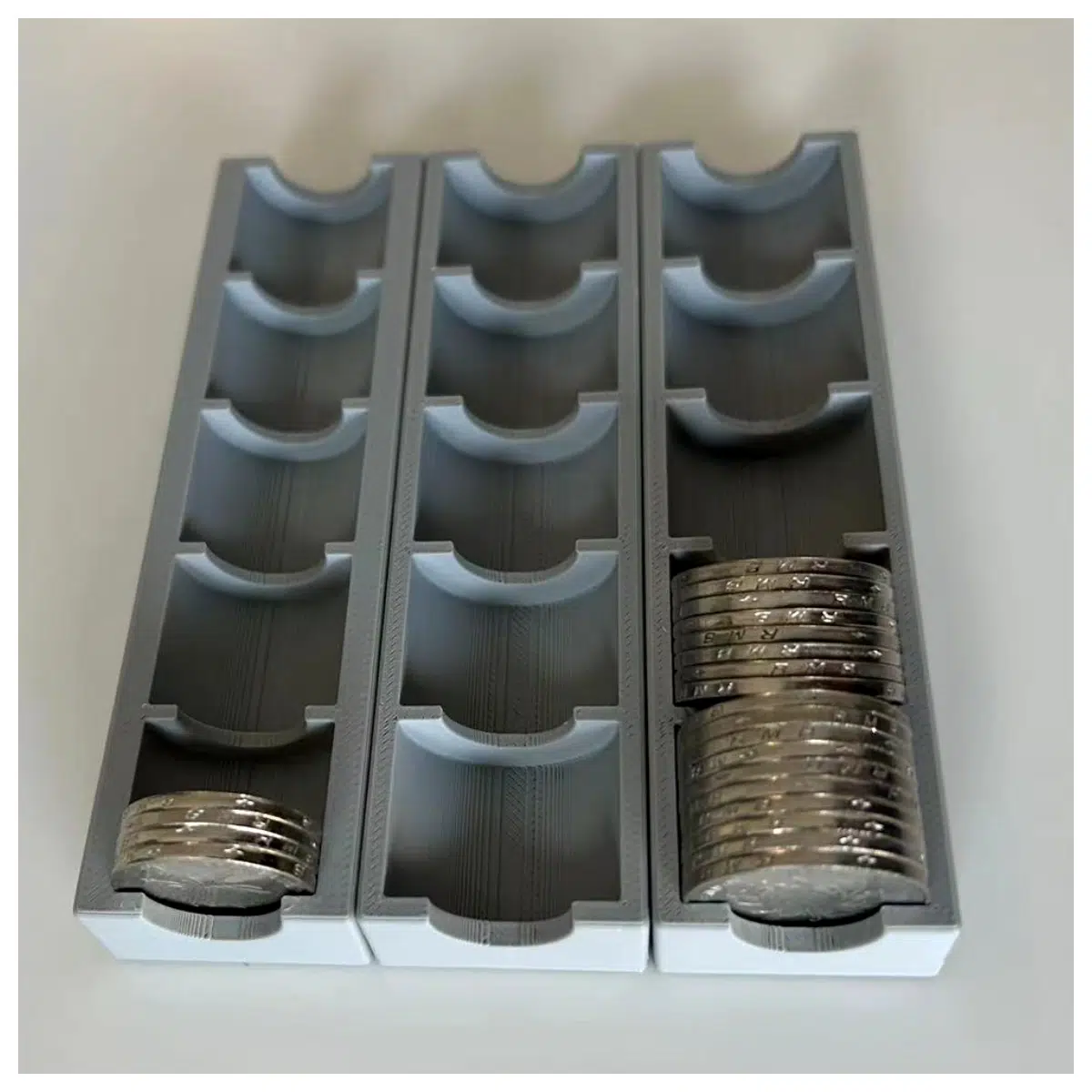 Coin Storage Box Expandable Money Box Change Jar Collection Box Storage Container Wallet Organizer Currency Storage Ideal for Home Office Travel