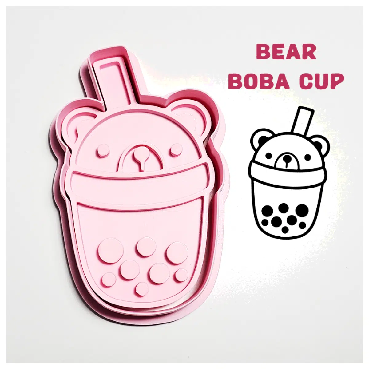 Bear Cup Cookie Molds Stamps Cookie Molds Cute Animal Cookie Press DIY Baking Tools Food Molds