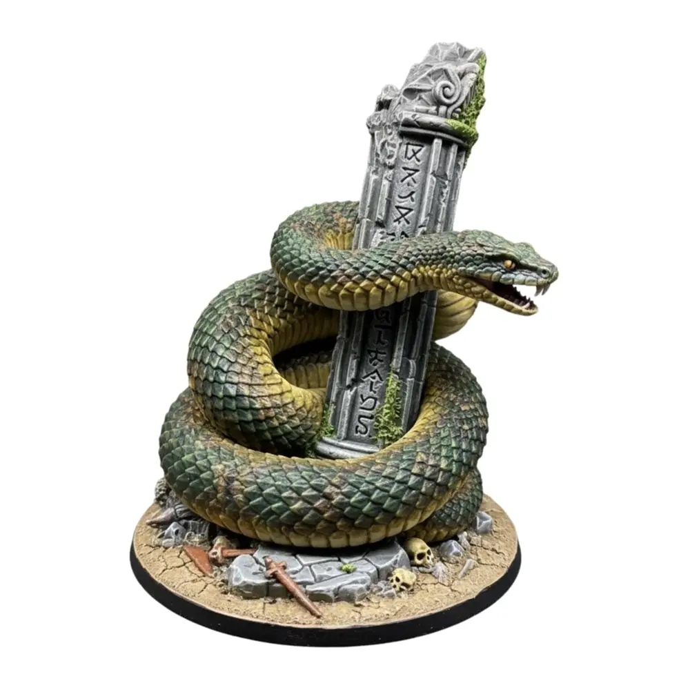 Python Model 60mm Miniature Snake Toy Reptile Collectible Lizard Figure Scale Model