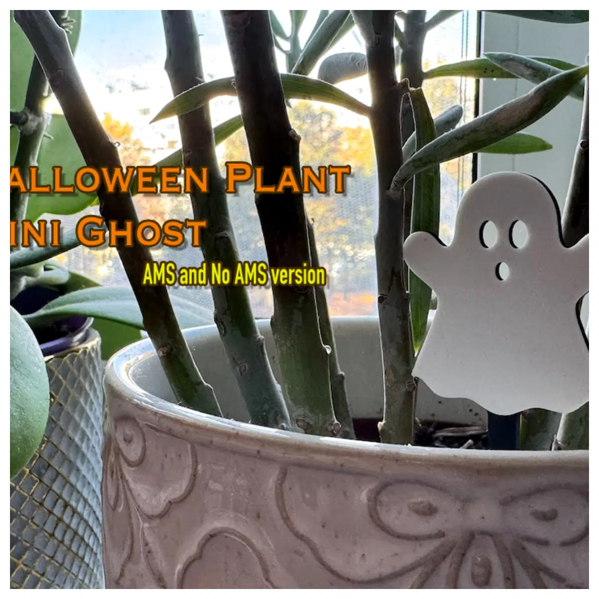 Mini Ghost Plants Halloween Decoration Small Ghost Figurines Spooky Plant Decor Ghost Terrarium