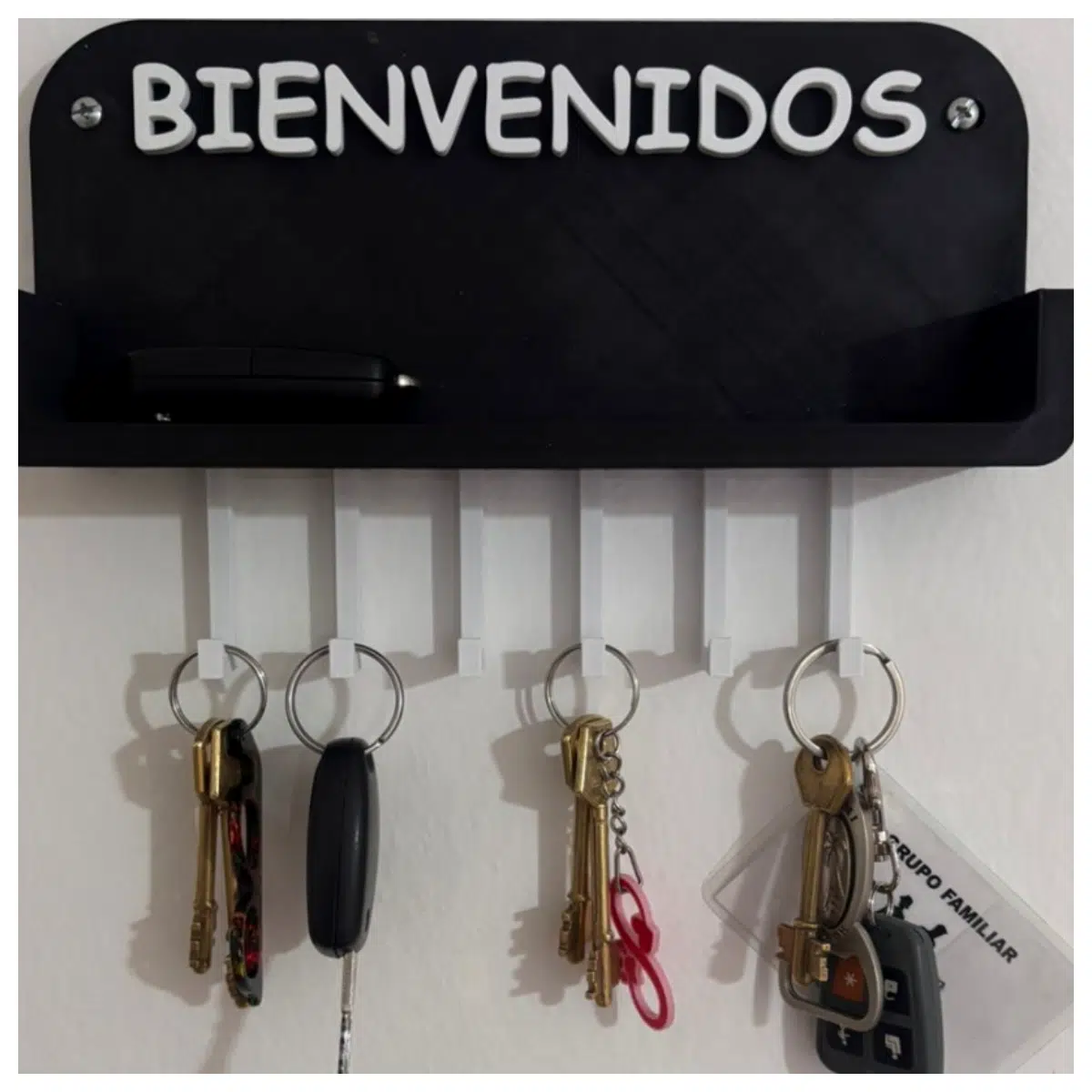 Key Organizer Rack Multi Functional Hooks Wall Mounted Shelf Hallway Decor Key Box Hanging Accessories