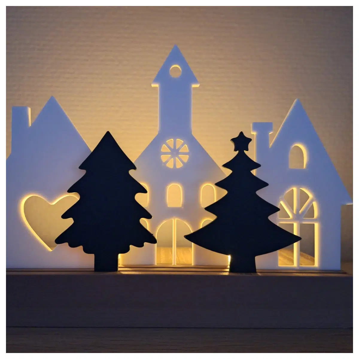 Winter Candle Holder Set Decorative Accent Christmas Gift Table Decor Creative Home Lighting