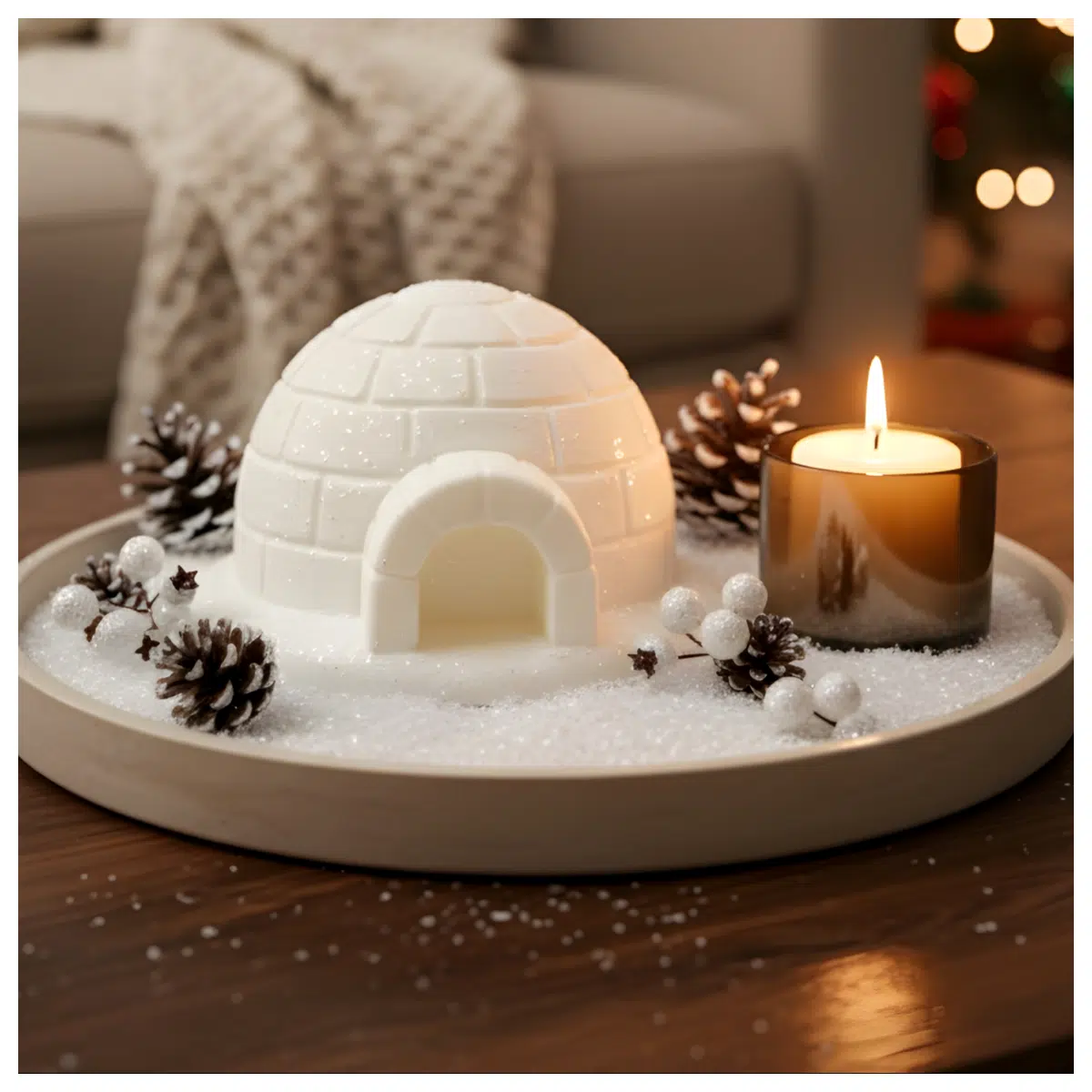 Classic Winter Ice House Ice Sculpture Decorations Ice Snow Theme Holiday Gifts Ice Carving Toys Ice House Accessories