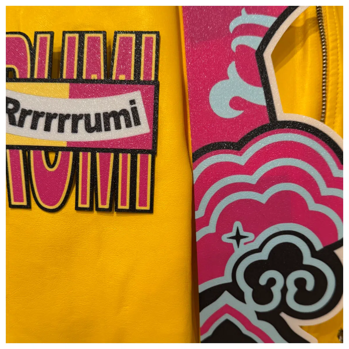 K Pop Demon Hunter Yellow Jacket Patches Rumi Leather Jacket Repair Tactical Vest Patch Apparel Repair Accessories Hunting Jacket Replacement