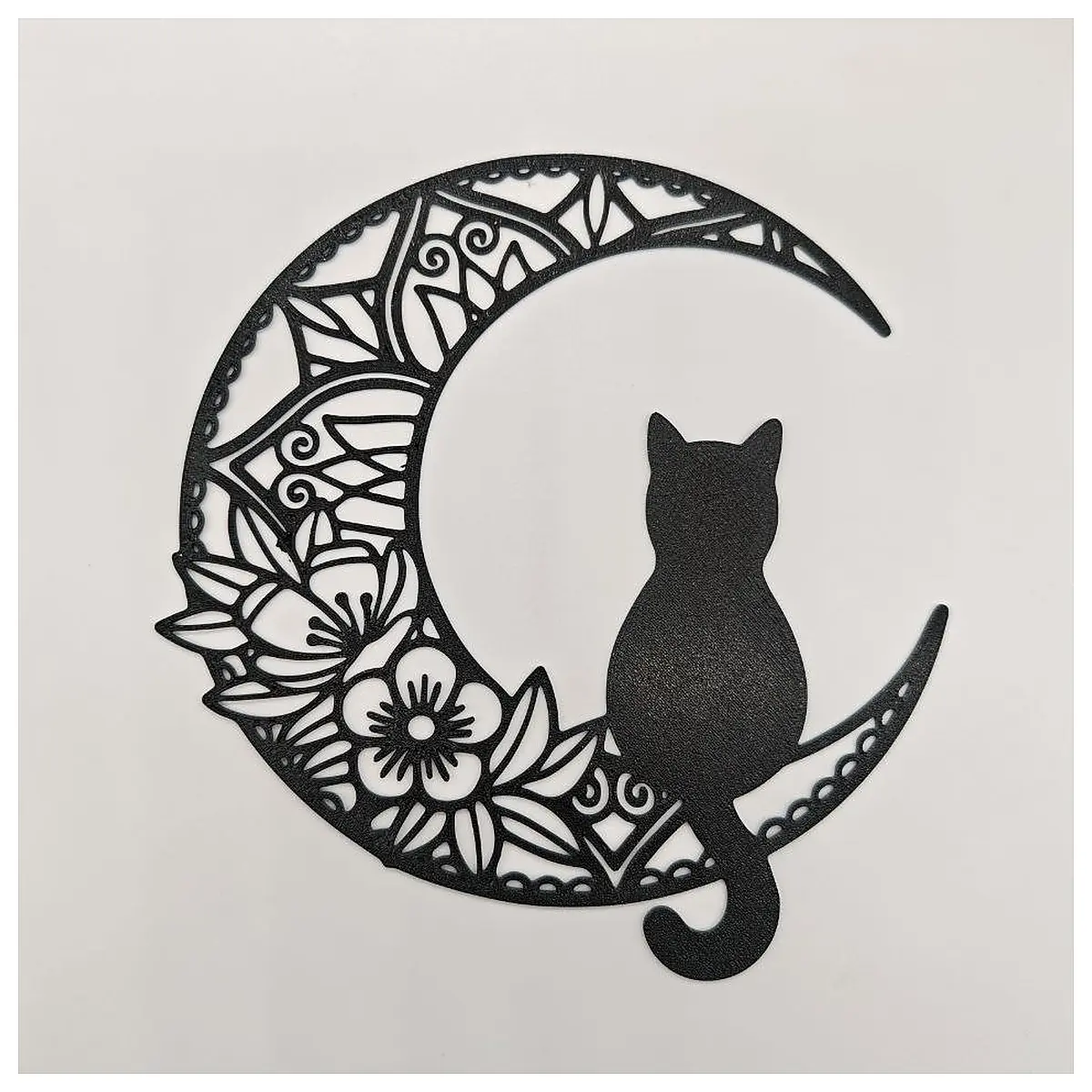 Moon Cat Wall Art Decor Wall Hanging Indoor Decoration Wall Stickers Modern Minimalist Hanging Decor