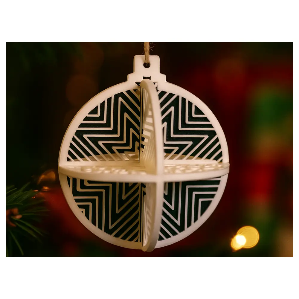 Geometric Christmas Ornament Hanging Decoration Sphere Ornament Christmas Gift Geometric Shape Festive Decor