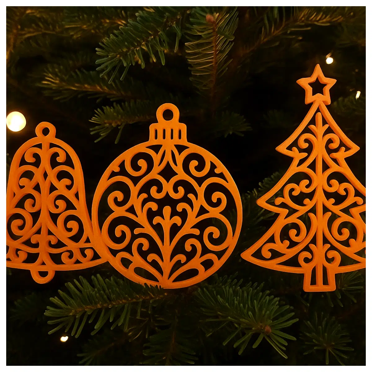 Cutout Christmas Ornaments Carved Christmas Decorations Festive Decor Christmas Gift Accessories Holiday Ornament Sets