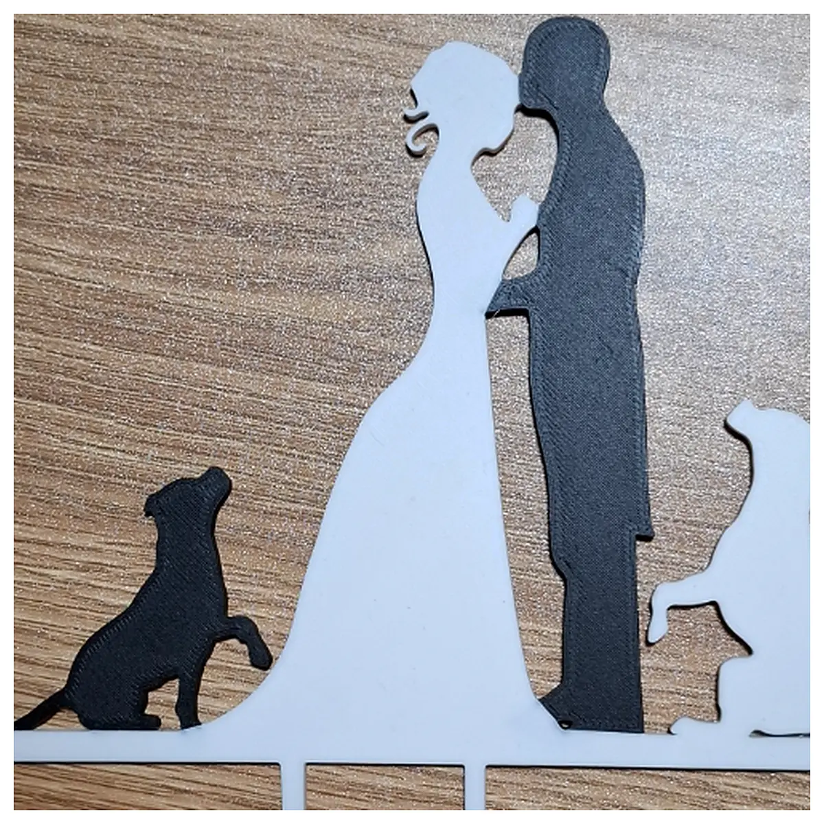 Wedding Cake Decoration Dog Pet Cupcakes Cake Topper Two Dogs Party Decoration