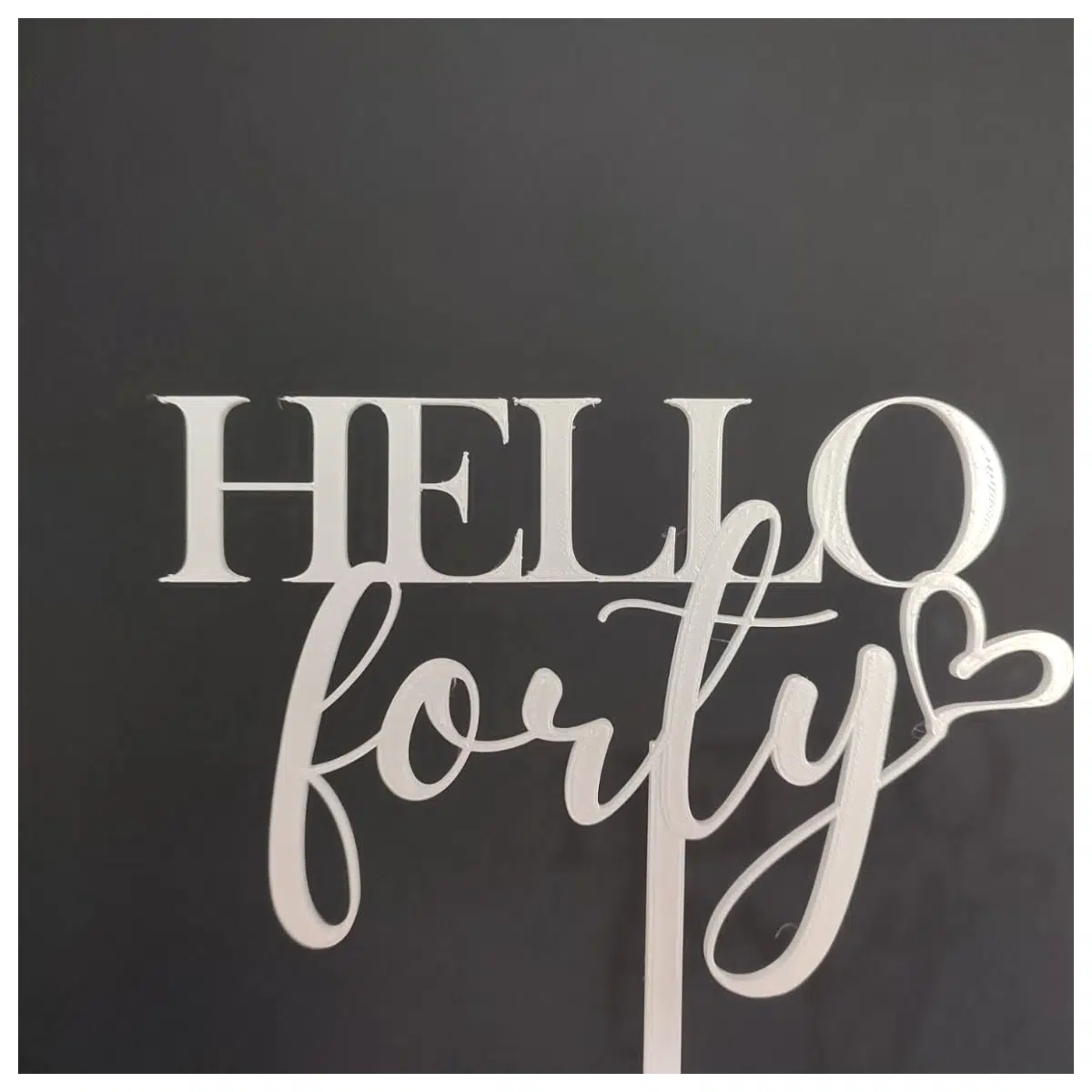 Hello Forty Cake Toppers Wedding Cake Decorations Birthday Cake Accessories Cake Piping Tutorials Cake Decoration Supplies