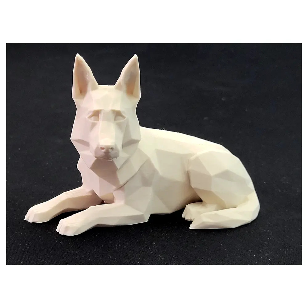 German Shepherd Sculpture Low Poly Model Dog Decoration Pet Figurine Shepherd Art Collectible