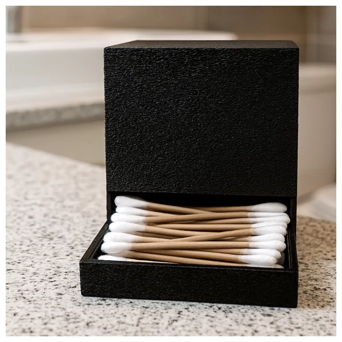 Nora Cotton Swab Dispenser Elegant Storage V2 Practical Dispenser Cotton Swab Box Removable Easy Use Convenient