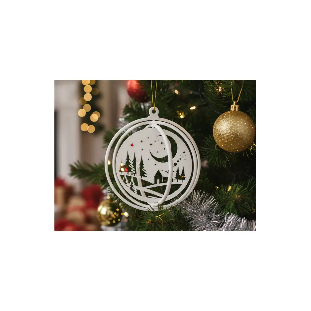Christmas Ornament Rotating Xmas Tree Ornaments Rotating Decorations Christmas Ball Accessories Universal Xmas Tree Decoration