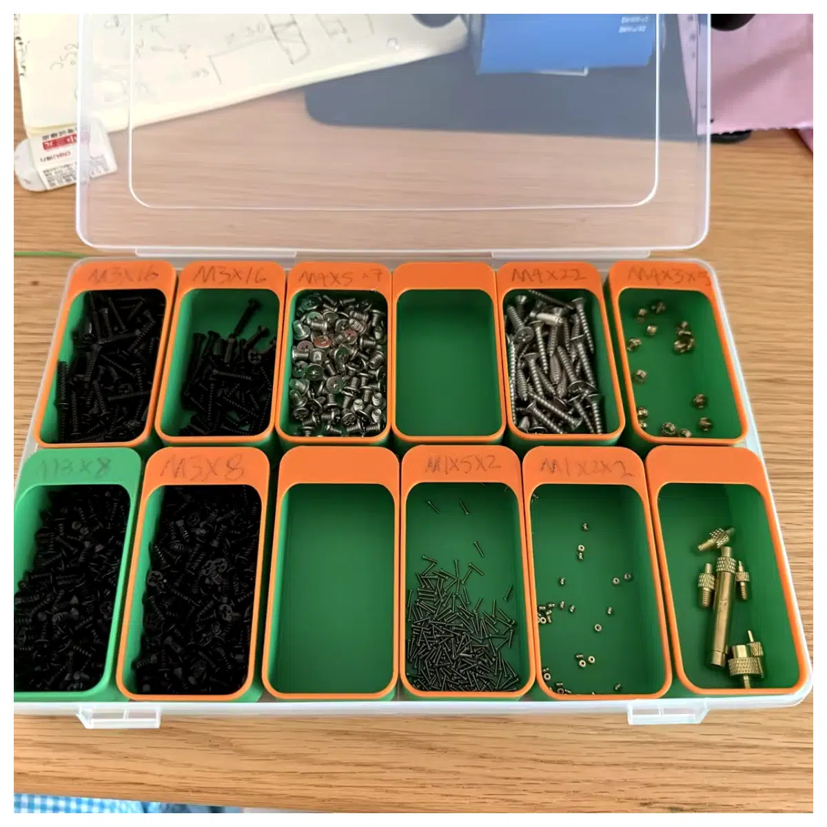Screw Organizer Box Storage Container Electronics Parts Accessories 75x38x25 Box Electronic Component Storage