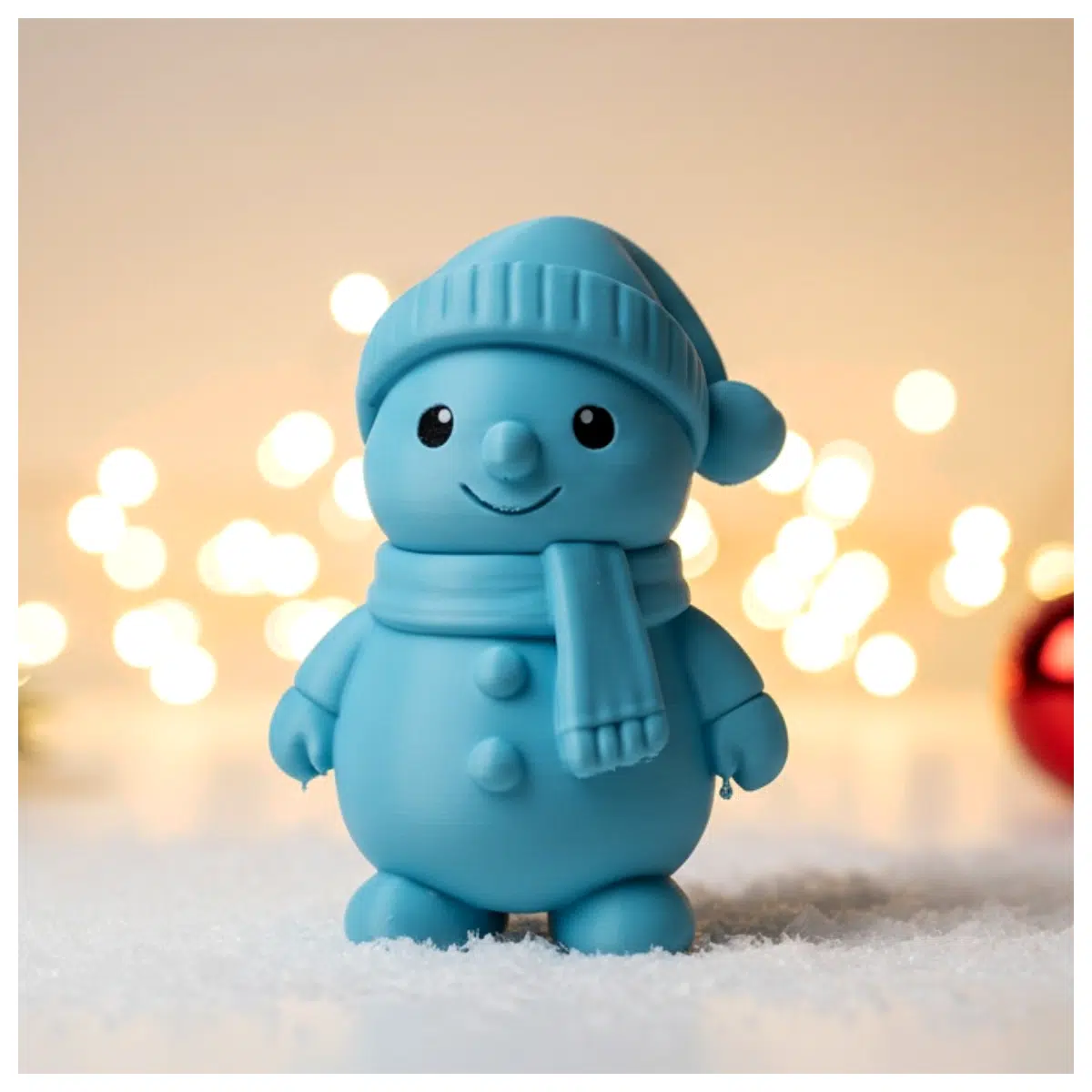 Snowman Decoration with Hat Scarf Festive Snowman Figurine Christmas Decor New Year Gift Simple Snowman Model