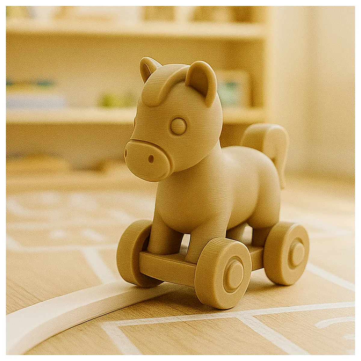 Rolling Little Horse Wheel Hooves Toy Car Parts Repair Maintenance Universal Child Car Wheels Replacement Parts