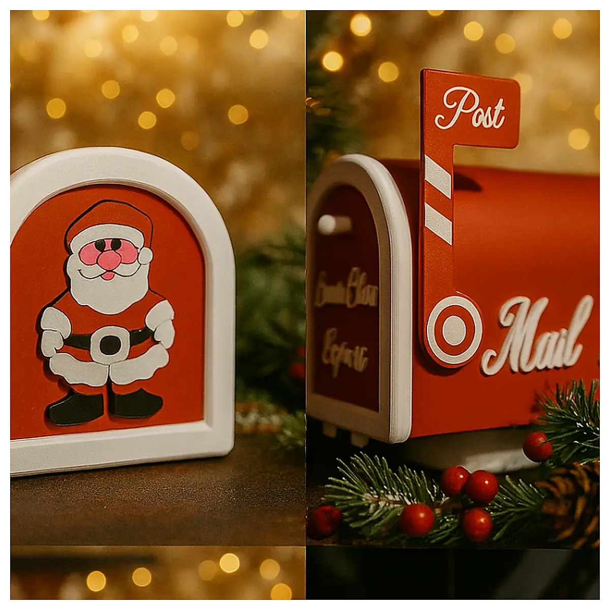 Letter to Santa Christmas Wish Holiday Gift Festive Blessing Kids Christmas Card