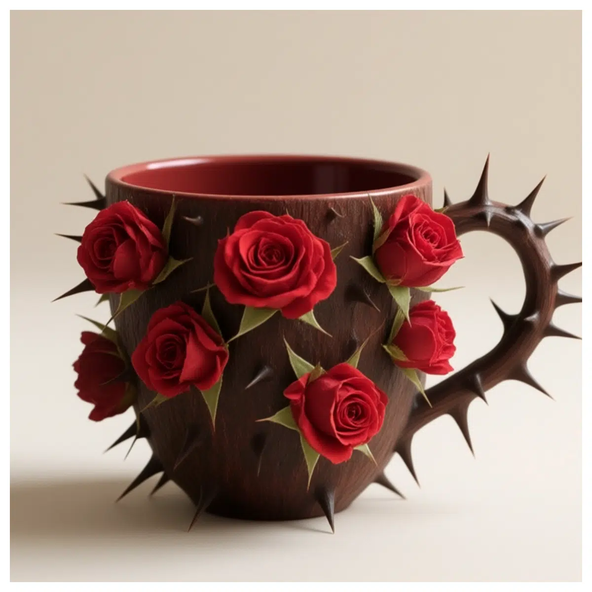 Grip Friendly Rose Cup Thorn Pattern Drinking Cup Sports Water Bottle Outdoor Travel Outdoor Gear