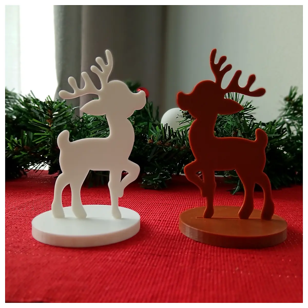Cute Reindeer Toy Christmas Gift Reindeer Model Decoration Festive Ornament Holiday Decor
