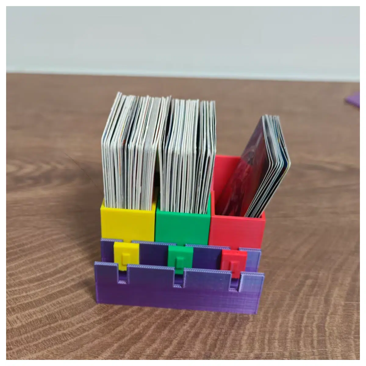 Category Card Box Organizer Storage Desk File Box Multi Compartment Card Holder Box Card Storage