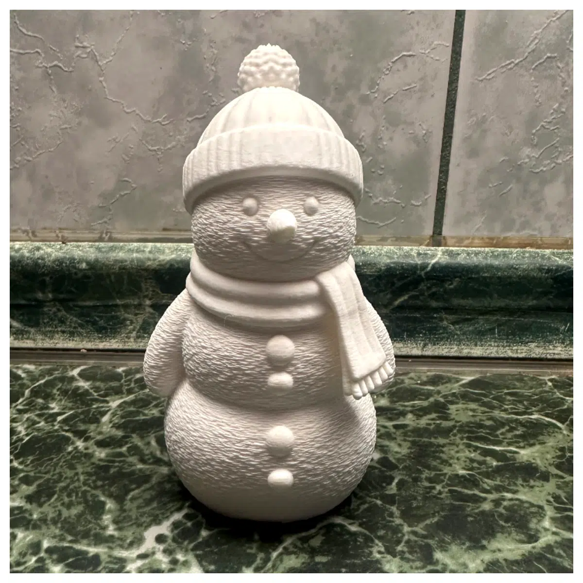 Snowman Tea Holder Christmas Decoration Festive Gift Display Ornament Holiday Decor Snowman Figurine
