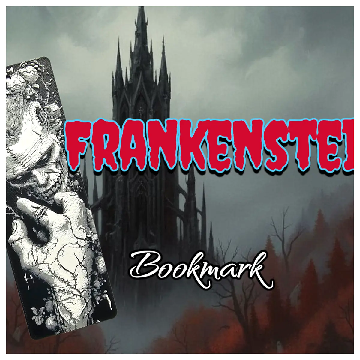 Frankenstein Bookmark Gothic Novel Bookmark Reading Bookmark Decorative Bookmark Paper Bookmark Gift