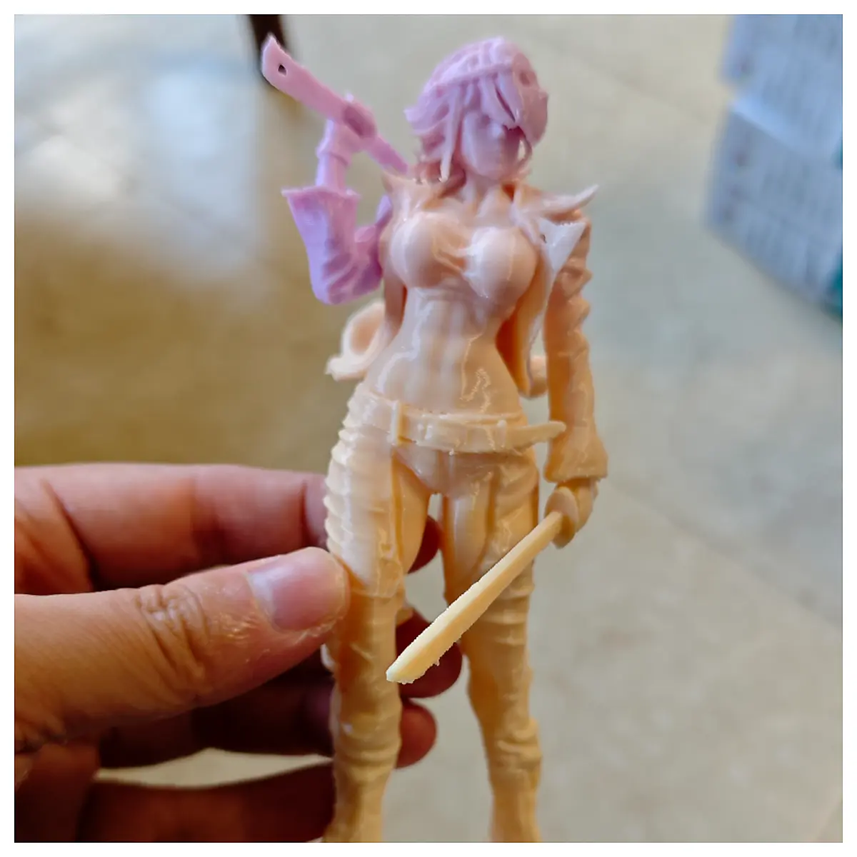 Female Figurine Model Collection Anime Model Battle Maid Collectible Toy Figure Display