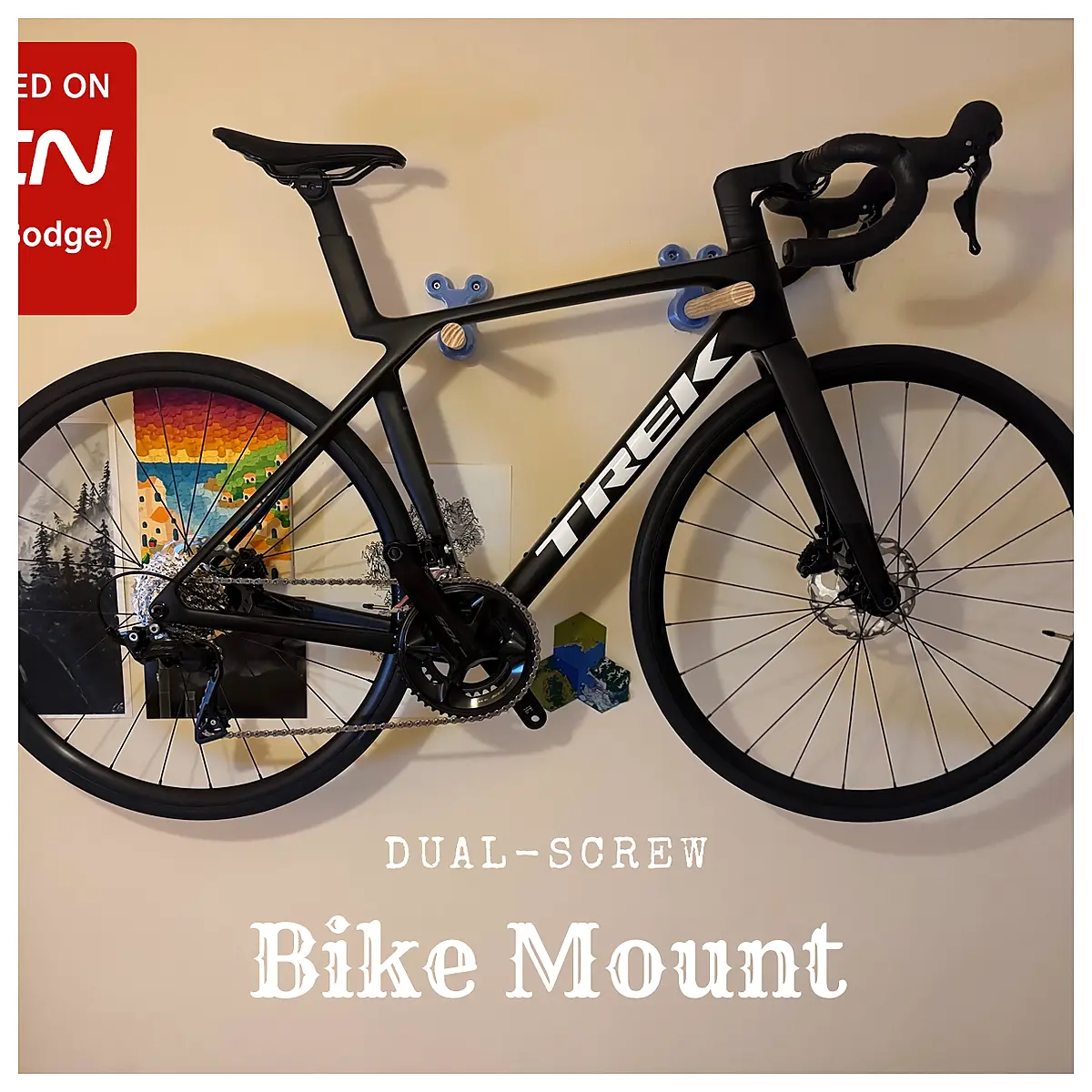 Double Screw Bike Frame Mount Strong Durable Simple Design Repair Parts Frame Accessories Support