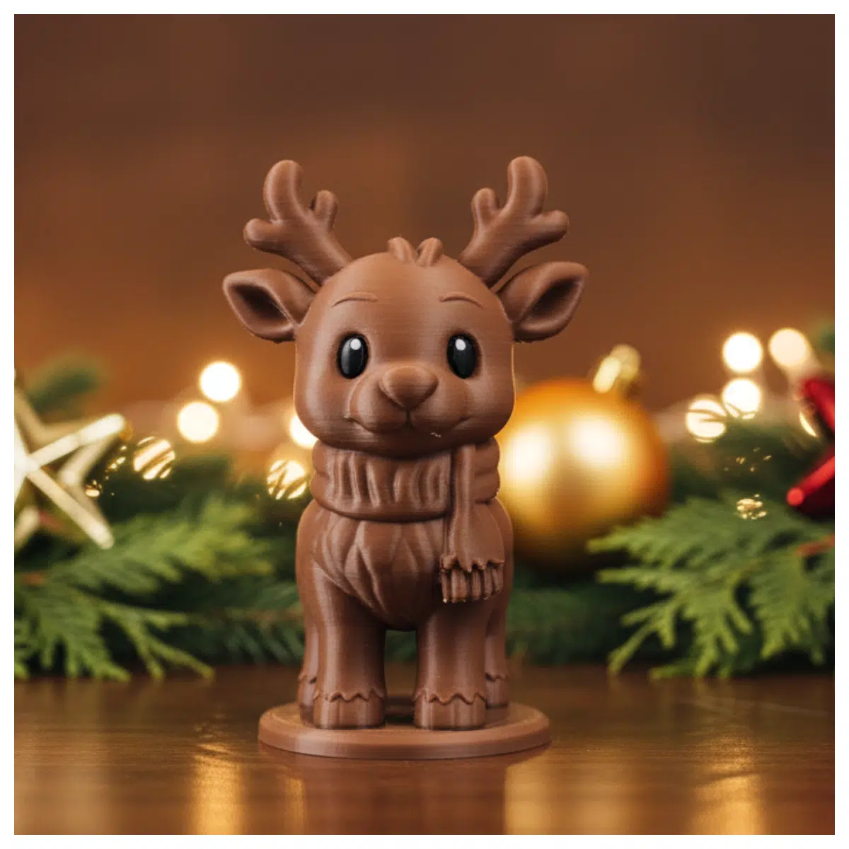 Standing Reindeer Figurine Warm Scarf Winter Christmas Decoration Parts Repair Universal